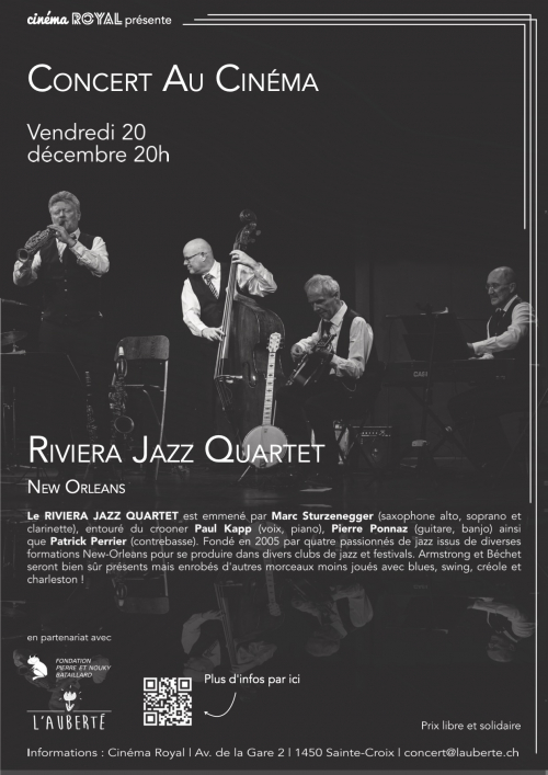 RIVIERA JAZZ QUARTET (CONCERT AU CINÉMA - New Orleans)